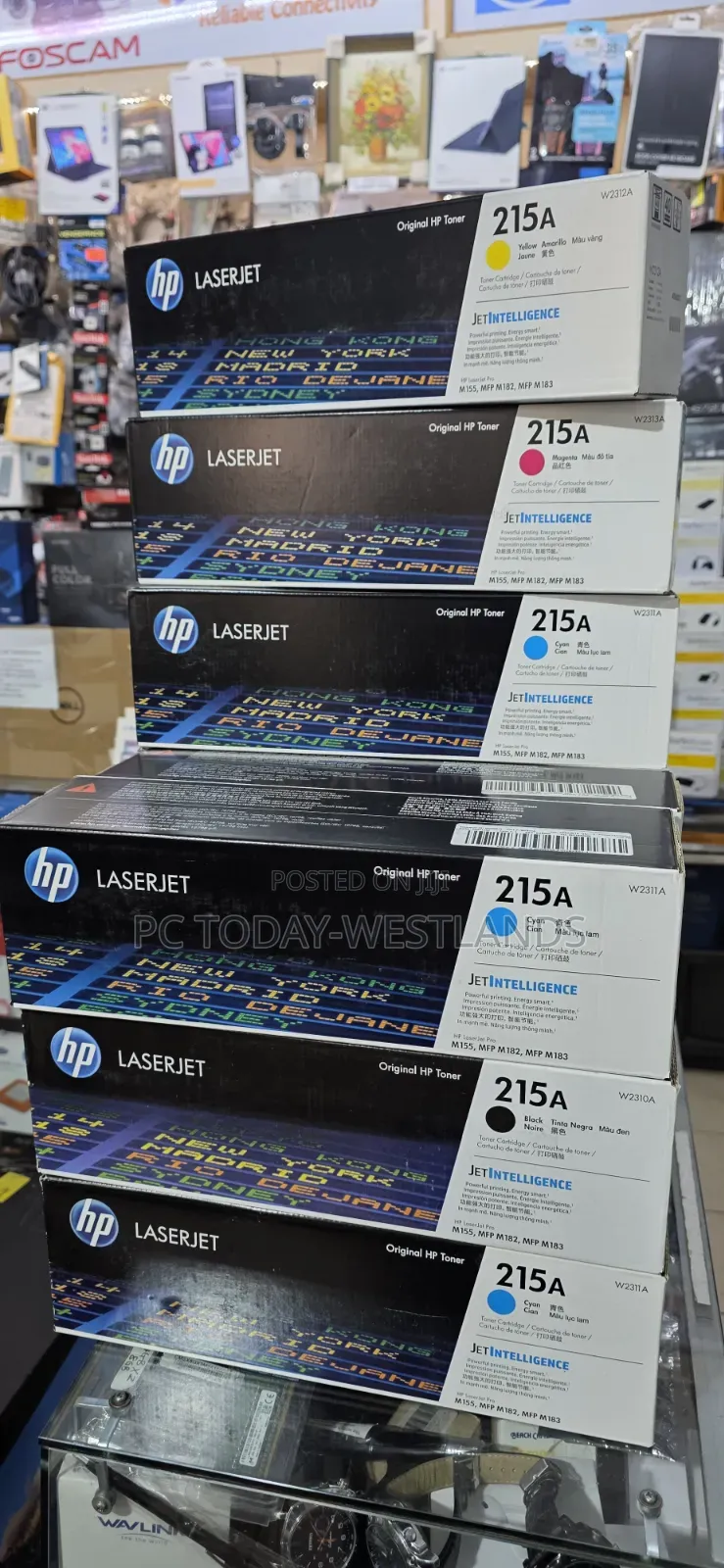 Genuine Hp 215a Toner Set Black Cyan Magenta Yellow 4 Pack