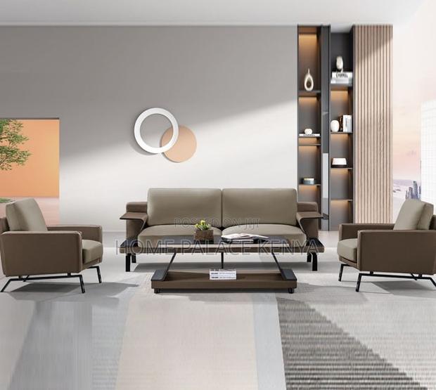 Leather Sofa: 5 Seater Living Room Sofa - thumbnail 2