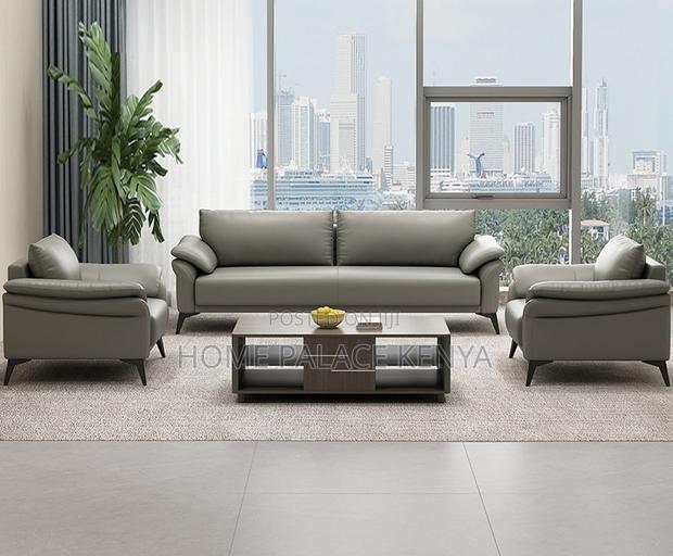 Leather Sofa: 5 Seater Living Room Sofa - thumbnail 4