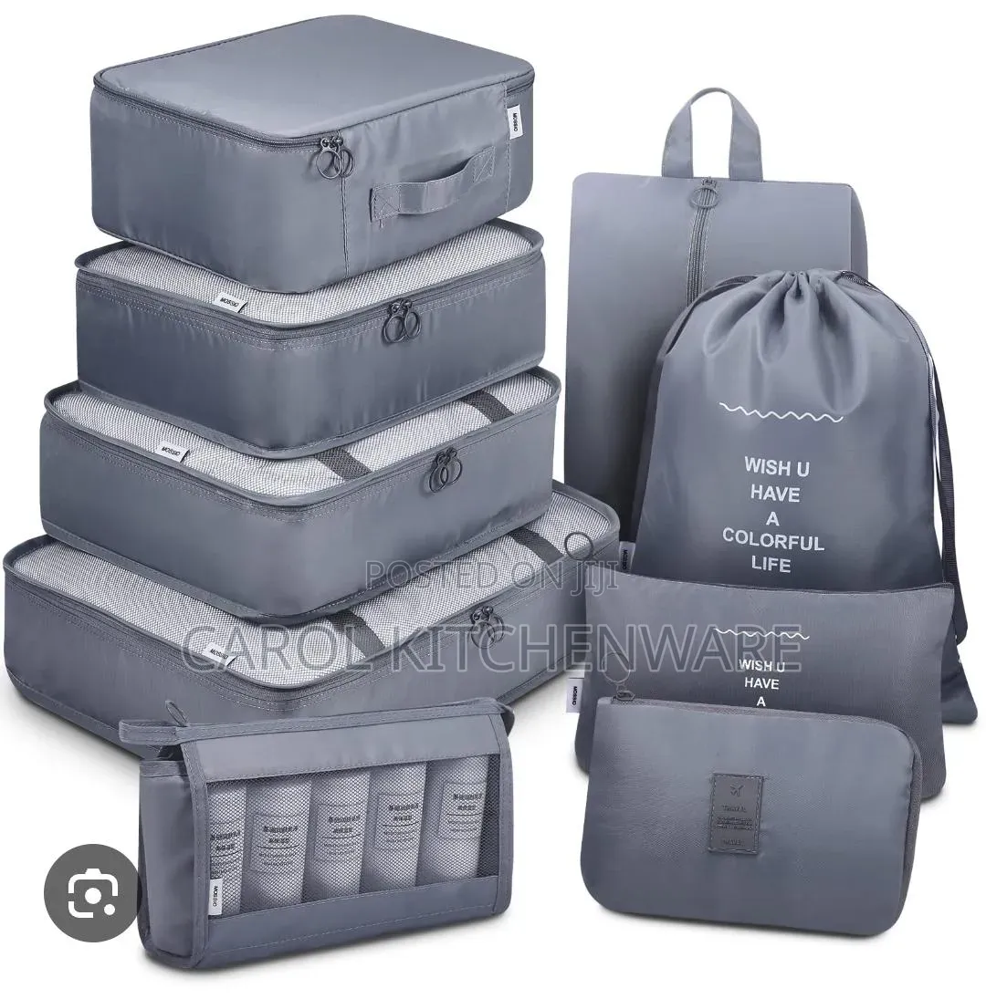 9 N 1 Travel Organizer for Suitcase With Toiletry Case