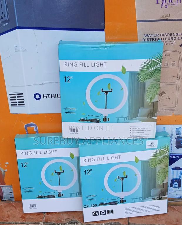 Professional 12" Led Ring Light Kit With Phone Holder