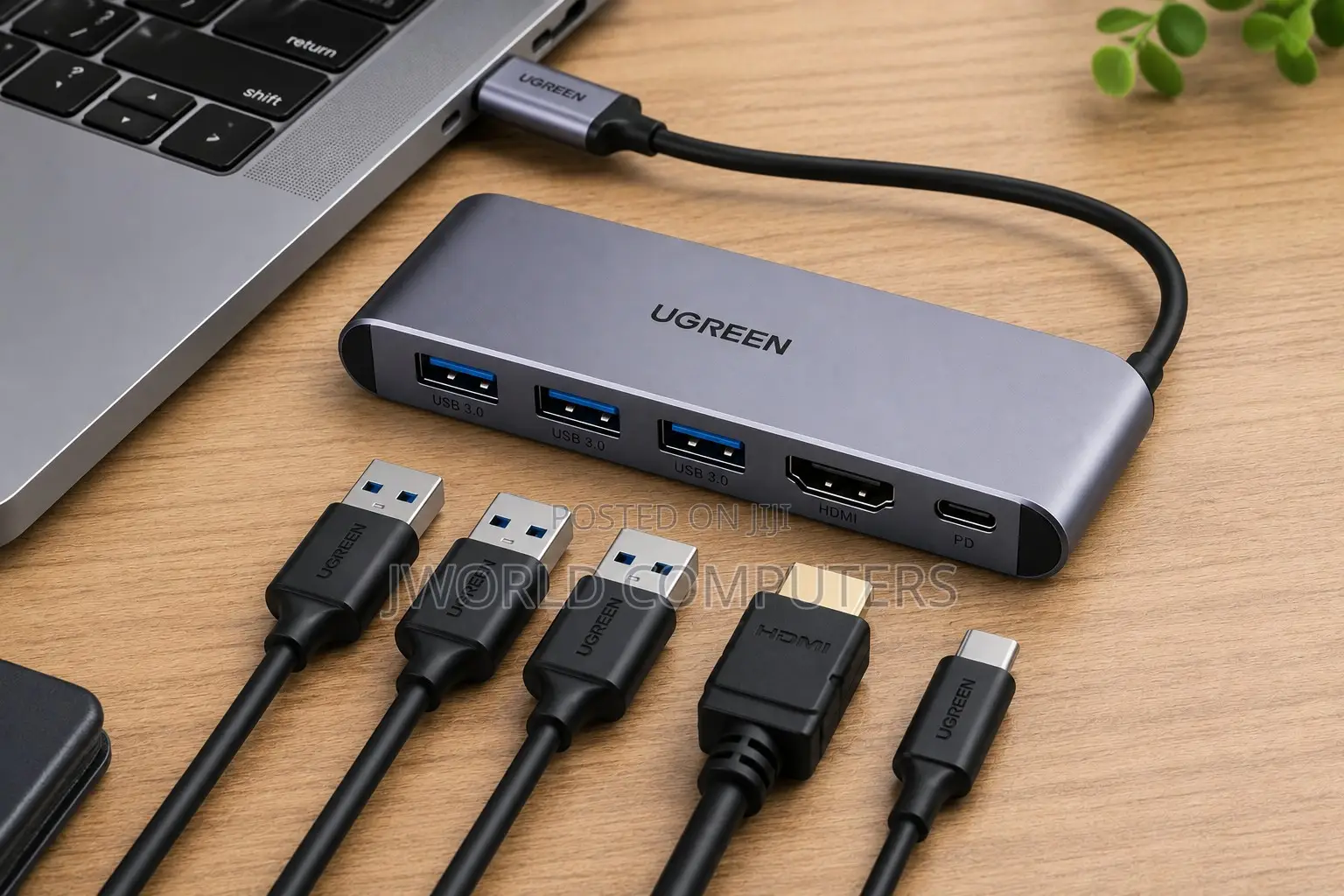 "Ugreen 5-in-1 Usb-c Multifunction Adapter - Cm511usb-c To Usb-a 3.0