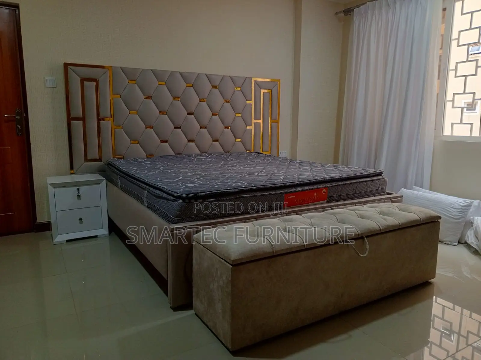 6 by 6 Chester Bed Tufted Headboard Luxury Frame