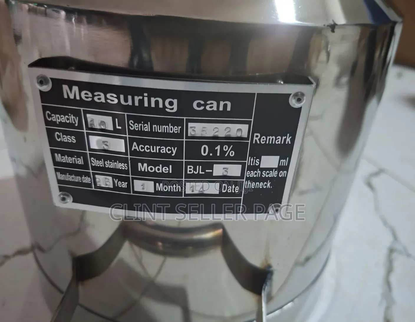 Stainless Calibrated Measuring Can