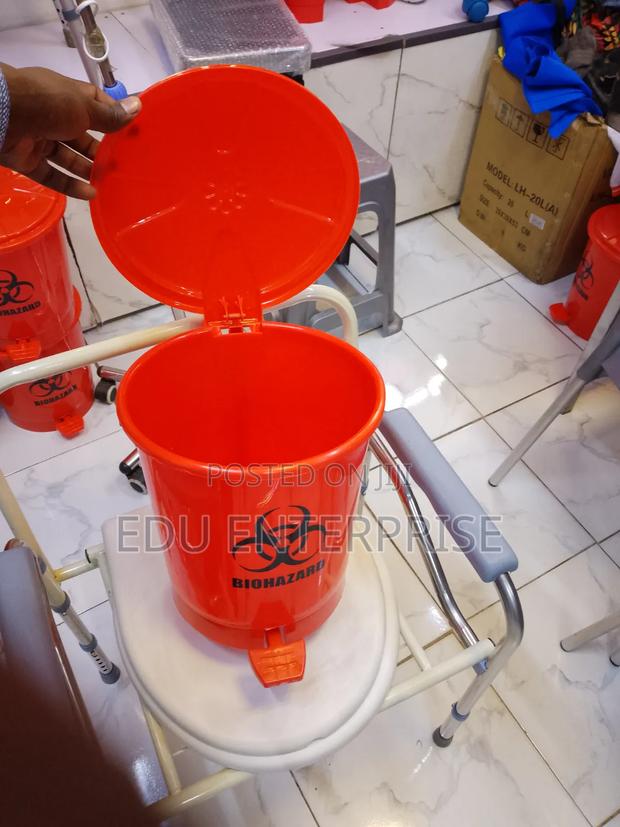 Red Biohazard 10l Pedal Dust Bin