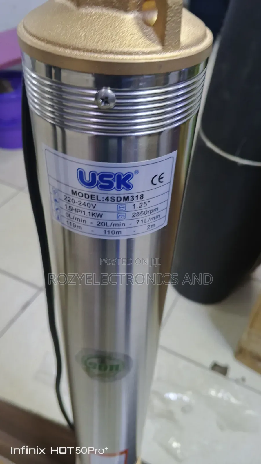 1.5hp Submassible Pump 119 M Head