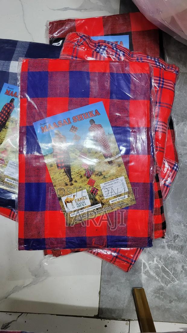 Authentic Maasai Shuka - Multi-Purpose African Checkered Blanket /Wrap