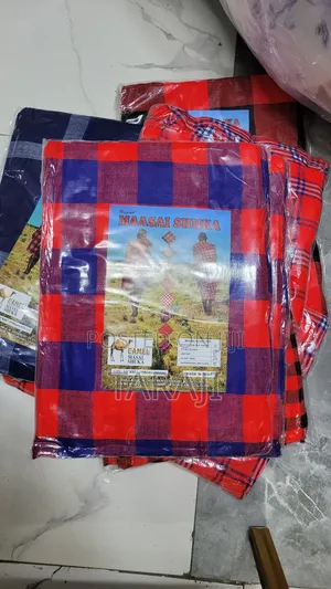Authentic Maasai Shuka - Multi-Purpose African Checkered Blanket /Wrap