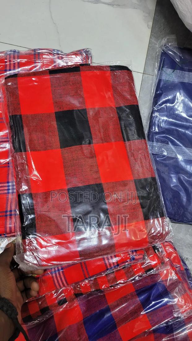 Authentic Maasai Shuka - Multi-Purpose African Checkered Blanket /Wrap - thumbnail 3