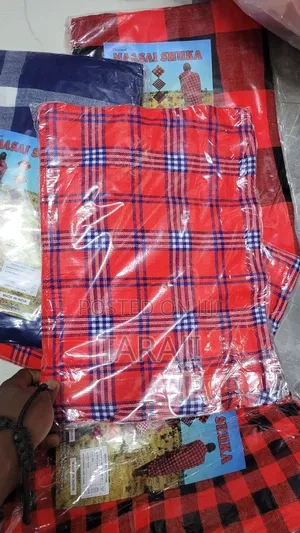 Authentic Maasai Shuka - Multi-Purpose African Checkered Blanket /Wrap