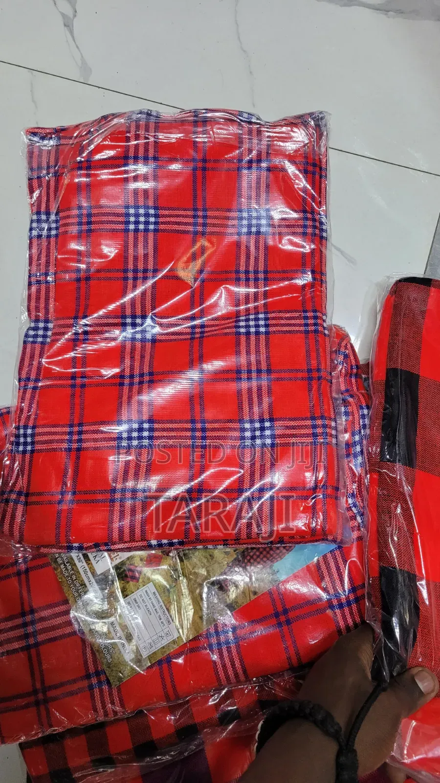 Authentic Maasai Shuka - Multi-Purpose African Checkered Blanket /Wrap