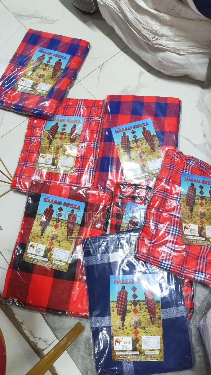 Authentic Maasai Shuka - Multi-Purpose African Checkered Blanket /Wrap