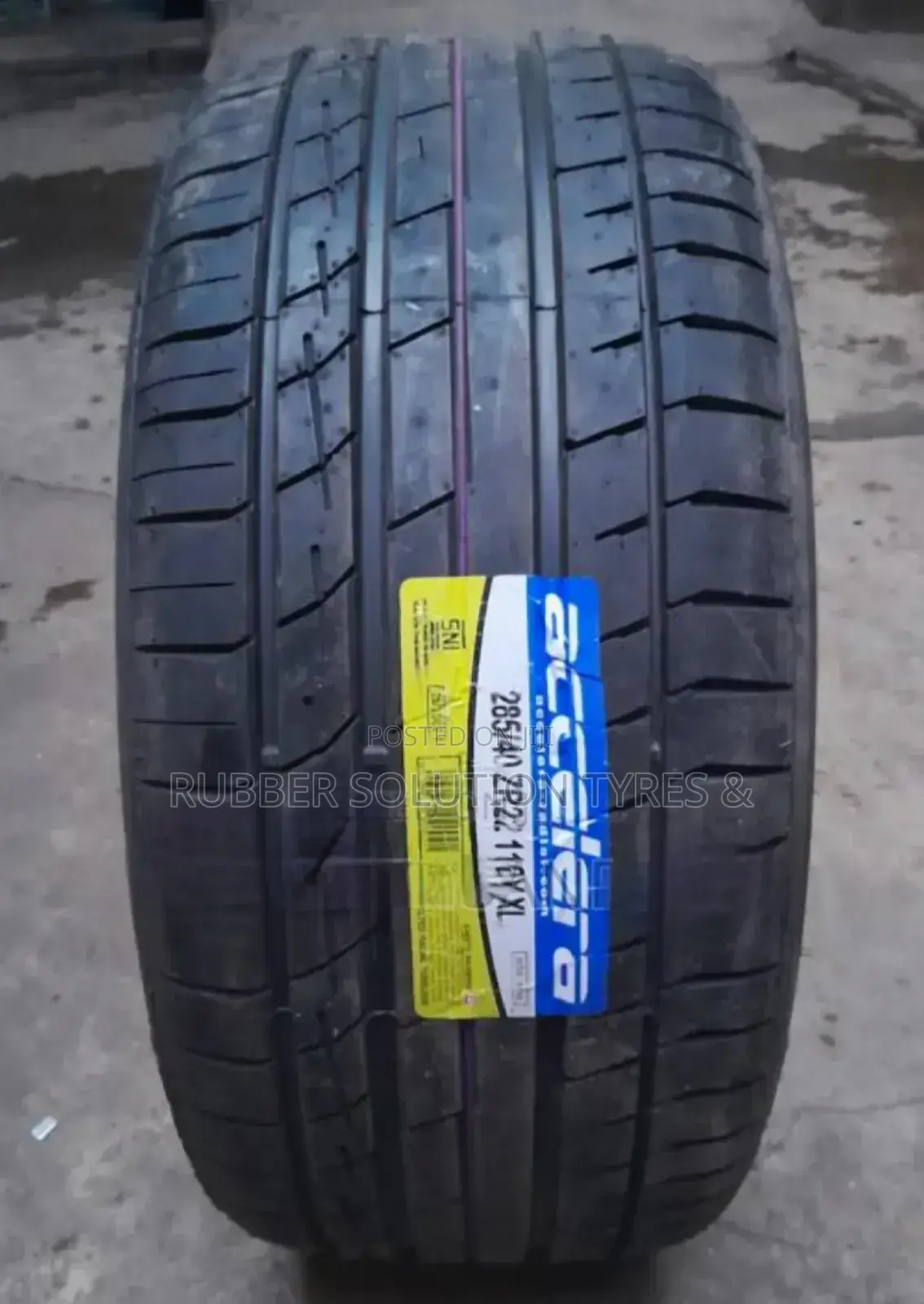 285/40 R22 Accelera Tyres 110y X/L Made in Indonesia