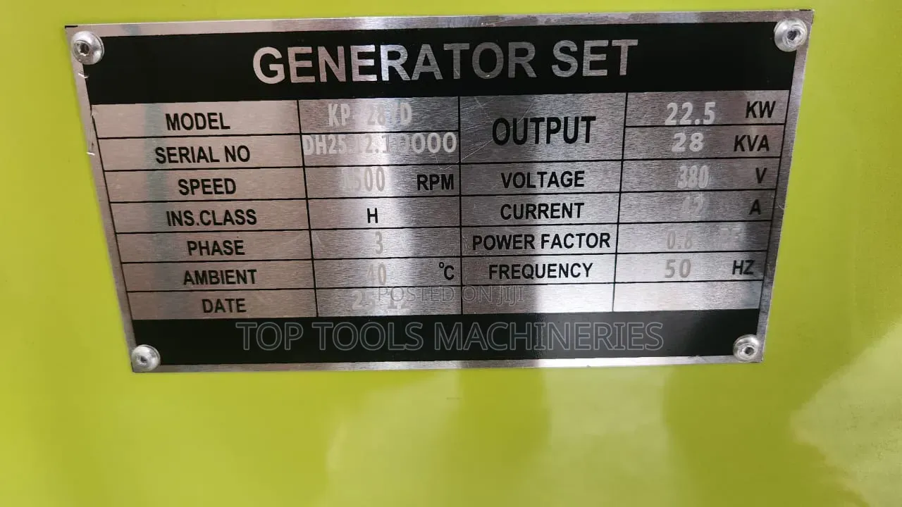 Thompson England 28kva Three Phase Diesel Silent Generator Water Cool