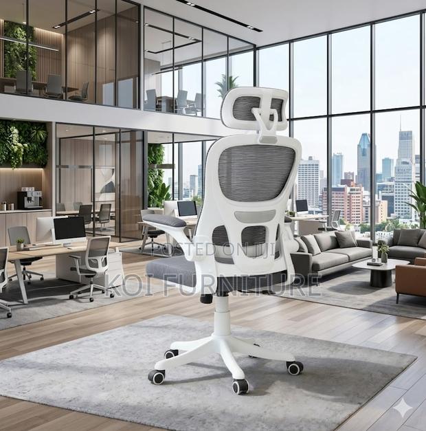 Office Chairs; Orthopedic White Orthopedic Recliner Chairs - thumbnail 5