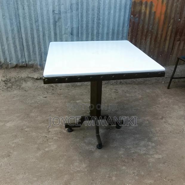 White Restaurant Square Table