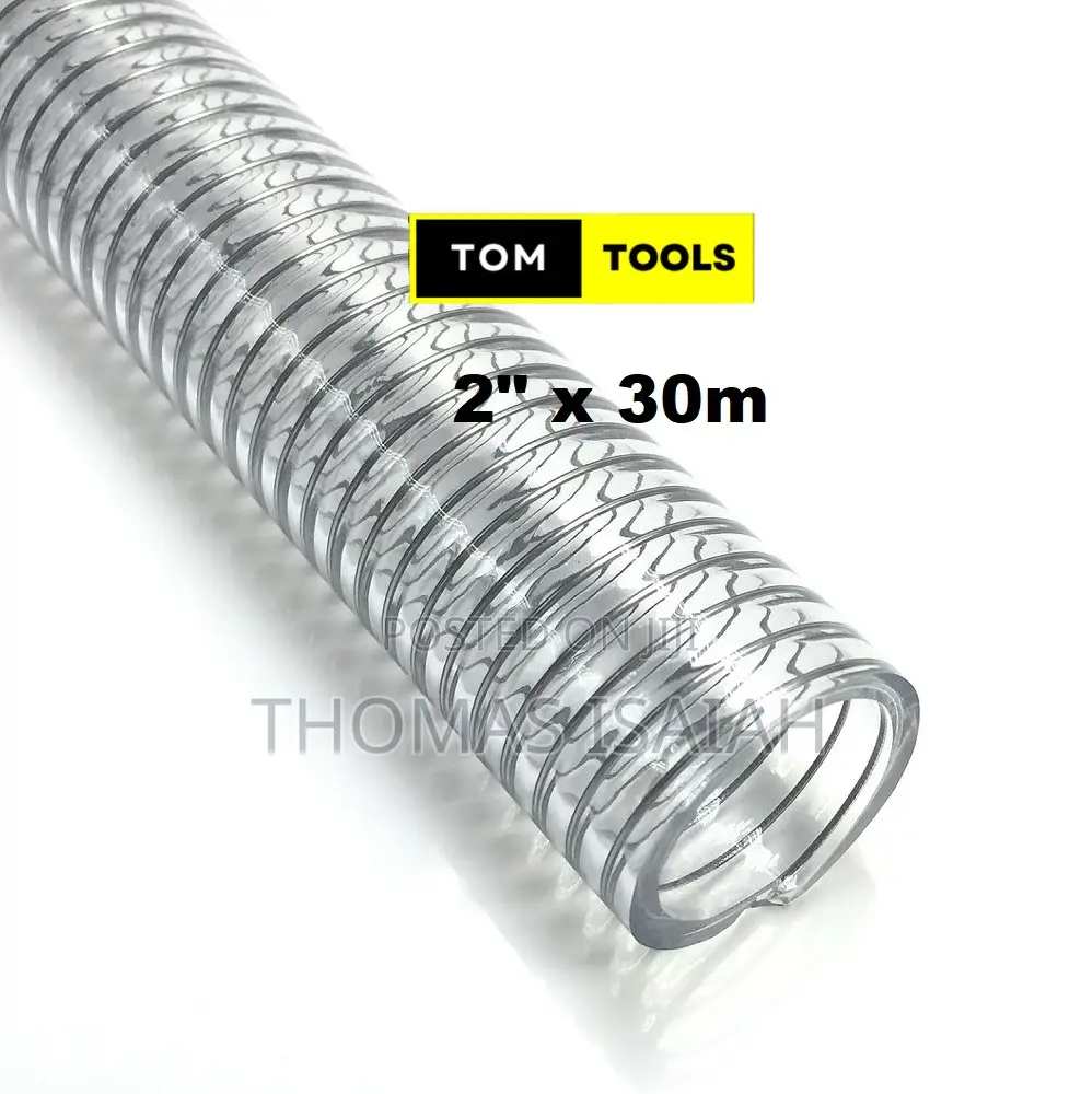 2 Inch X 30m Clear Wired Heavy Duty Suction Pipe