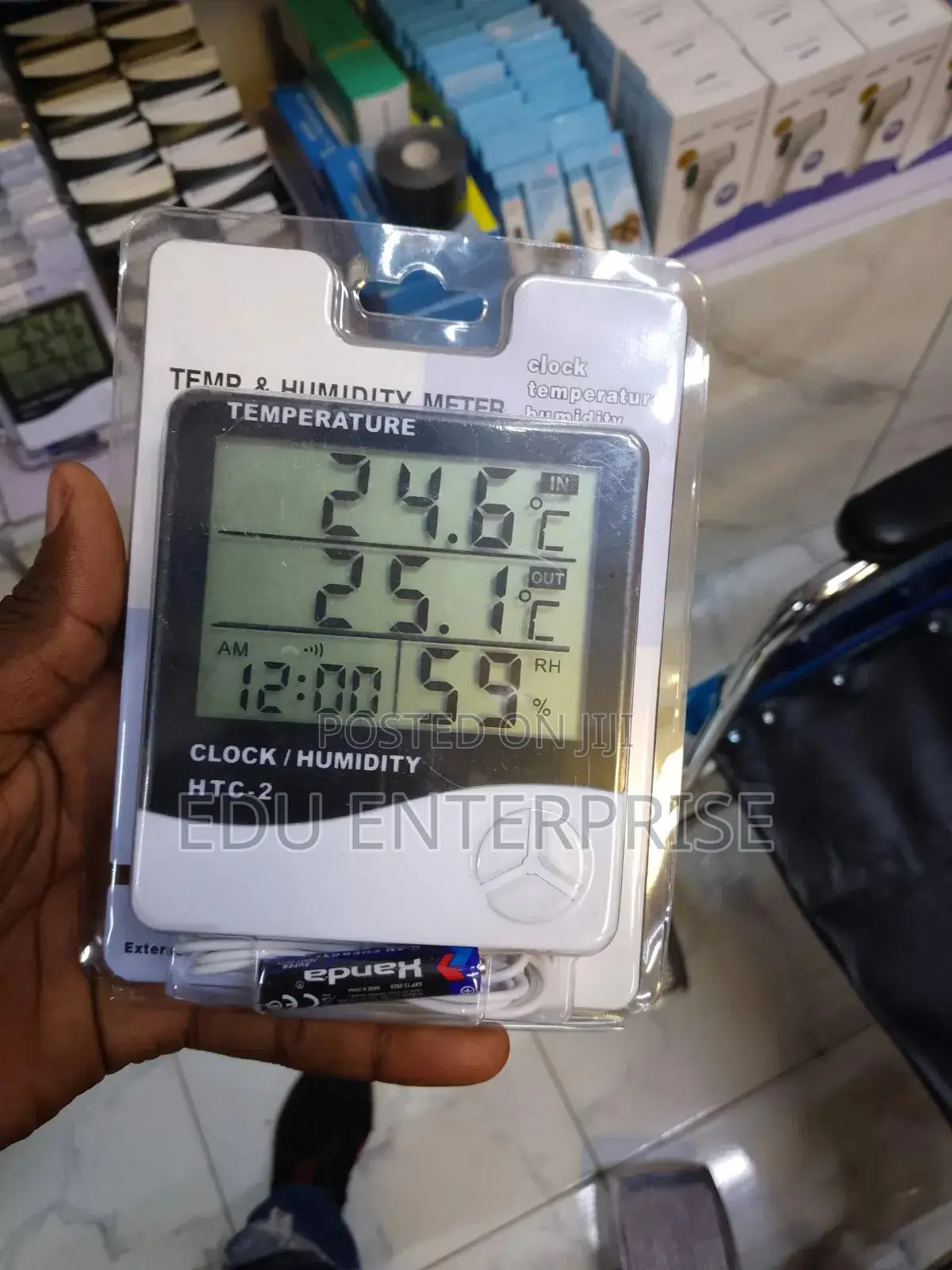 Temperature And Humidity Clock Meter Htc 2