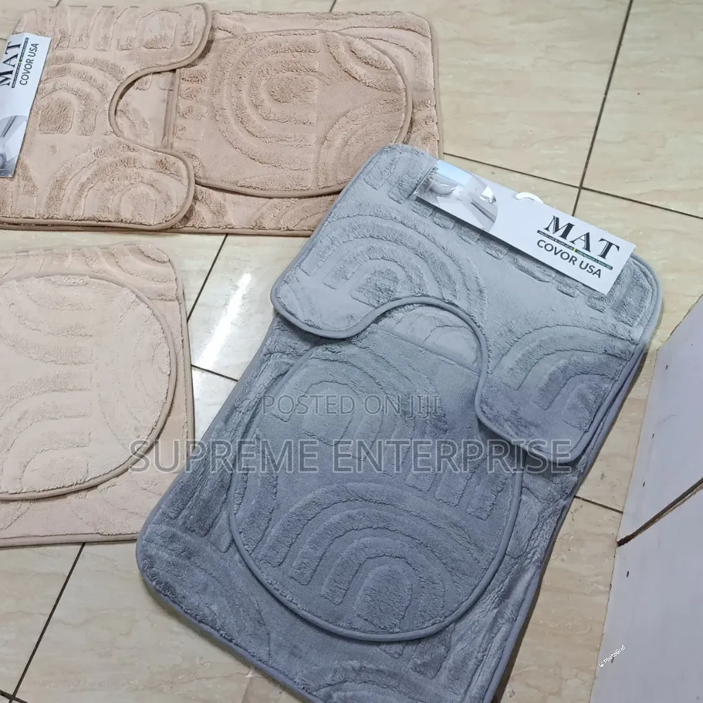 3pc Toilet/ Bathroom Mat Set