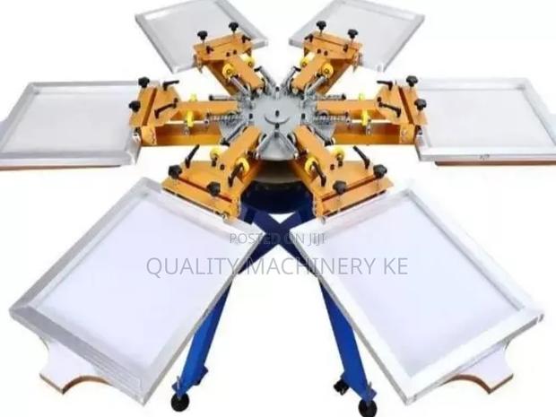 Durable 6color 6 Station Screen Printing Machine