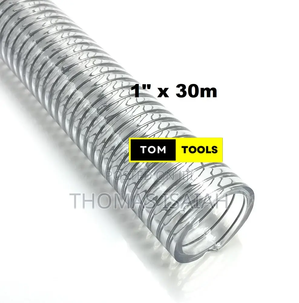 1 Inch X 30m Clear Wired Heavy Duty Suction Pipe