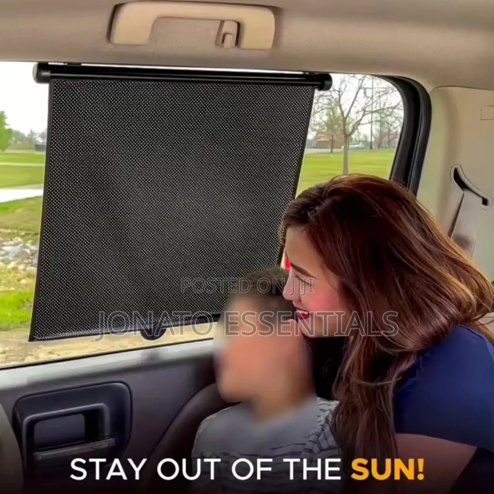 Retractable Window Sun Shade Roller Blinds With Suction Cups 50x125cm