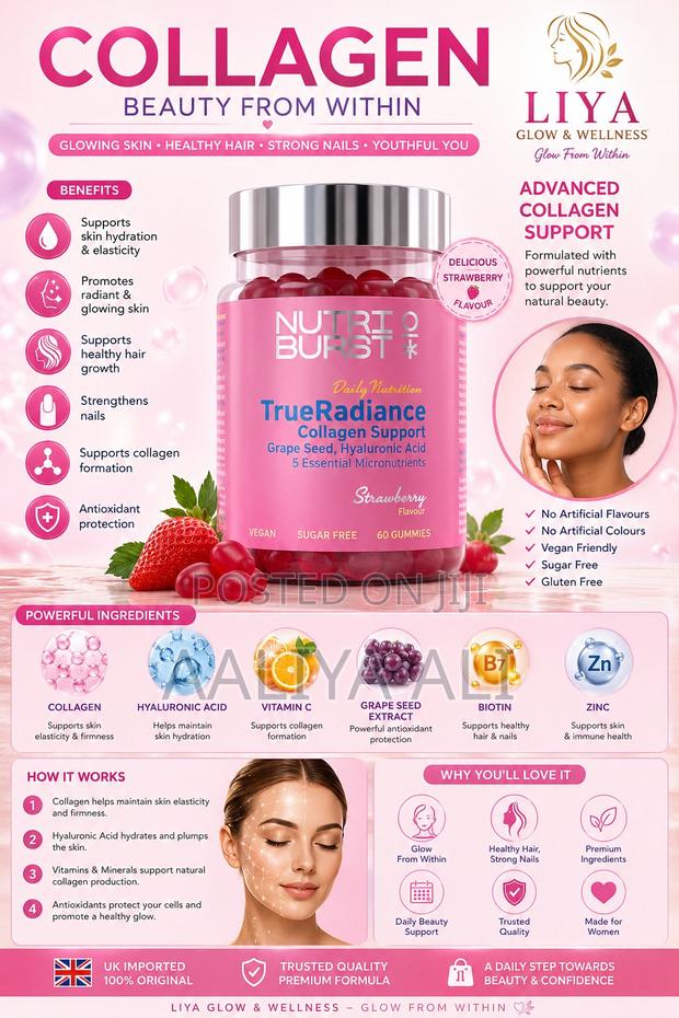 Nutriburst True Radiance Collagen Support Gummies 60s Uk Imported