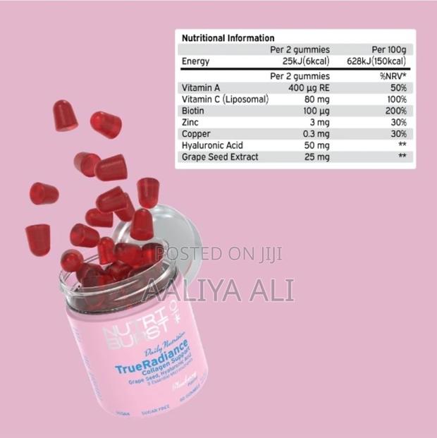 Nutriburst True Radiance Collagen Support Gummies 60s Uk Imported - thumbnail 3