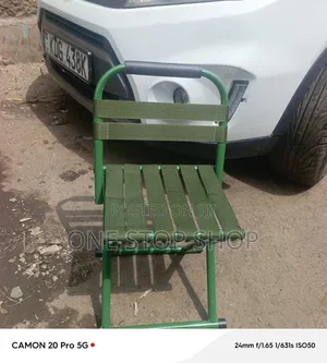 Jungle Green Foldable Industrial _Style Stool