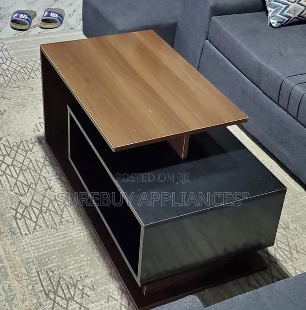 Stylish Dark Wooden Coffee Table for Living Room