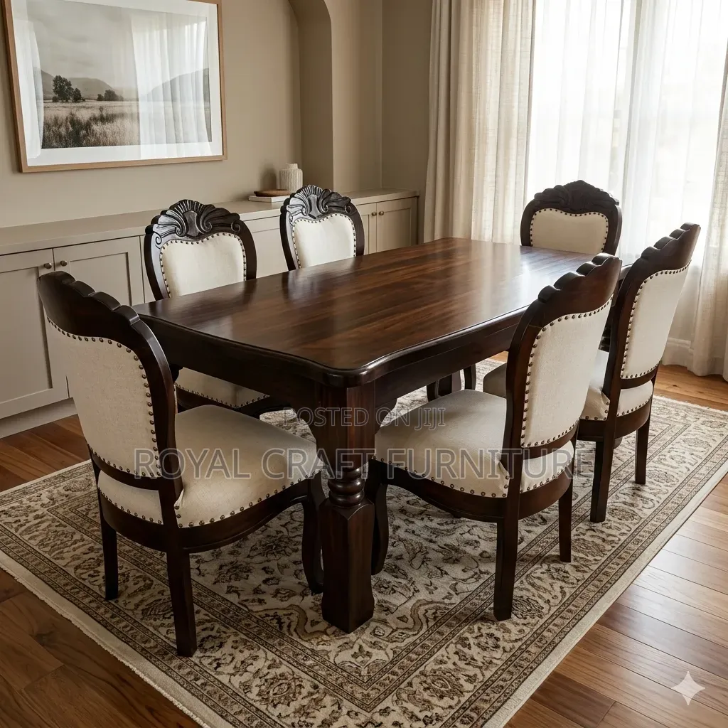 Luxury Antique 6-Seater Mahogany Dining Set – Brand New
