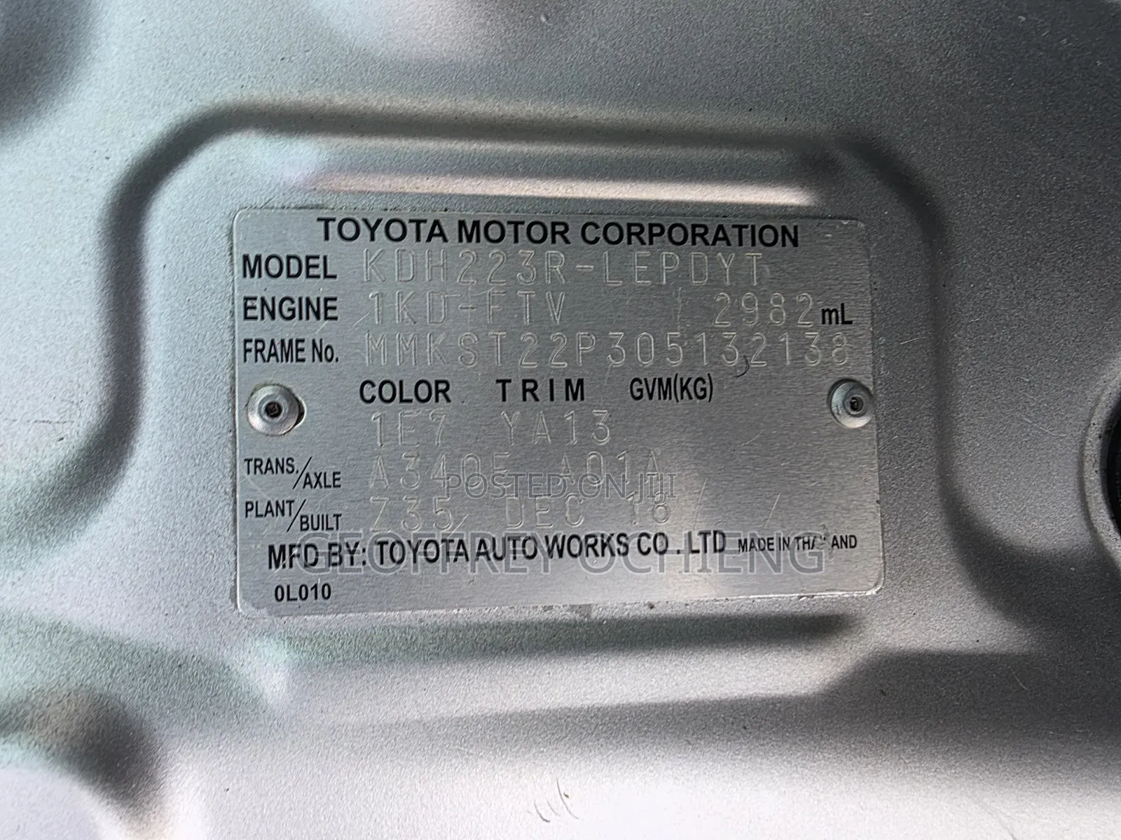 Toyota HiAce 2019 Silver