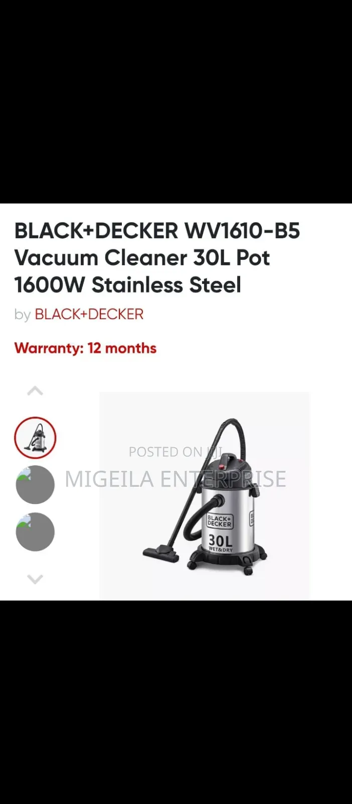 Vacuum Cleaner Black+Decker Vacuum Cleaner