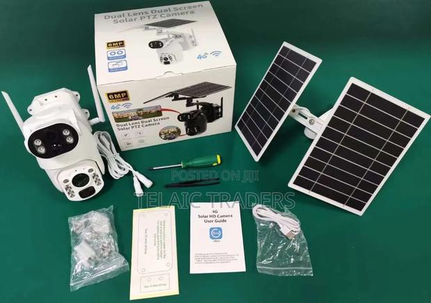 Ubox 6mp 4g Solar Camera – Dual Lens (White) - main view