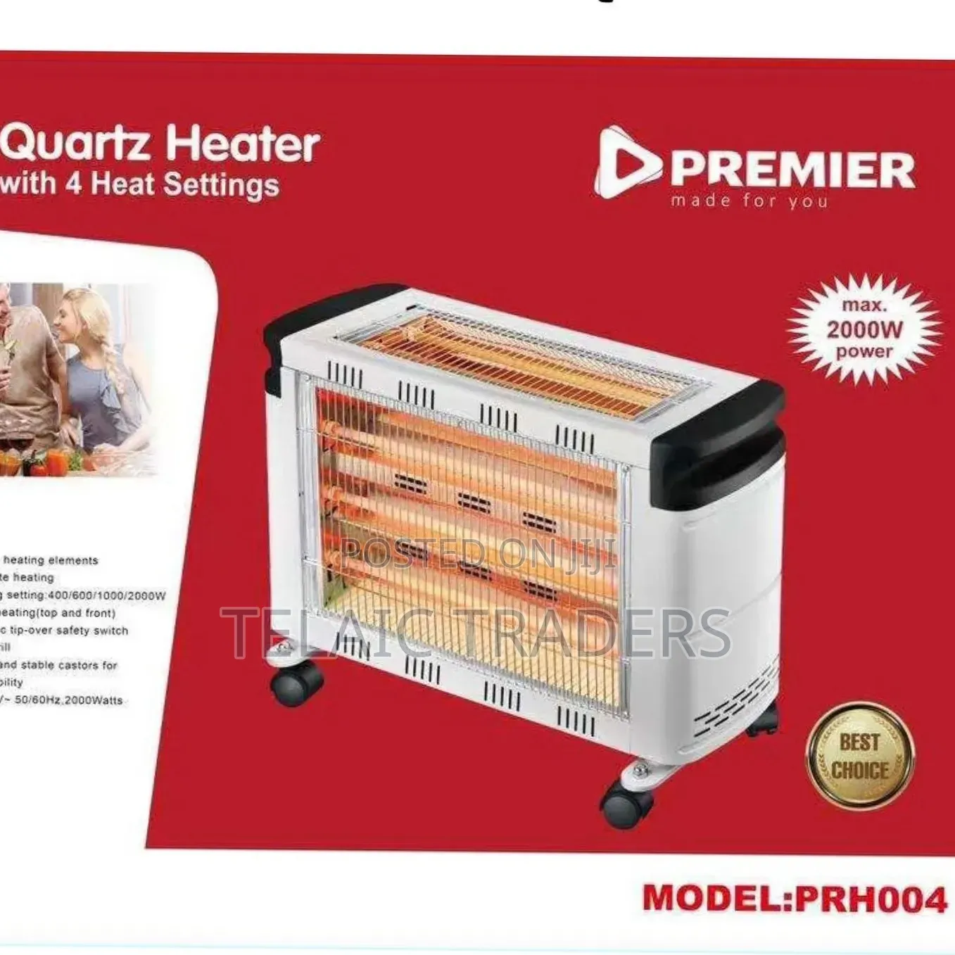 Premier Quartz Heater With 4 Heat Settings