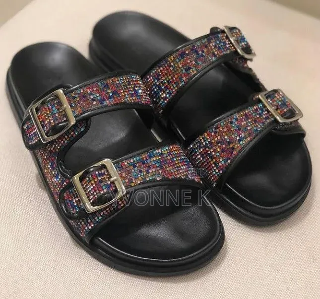 Glitter Double Strap Sandal