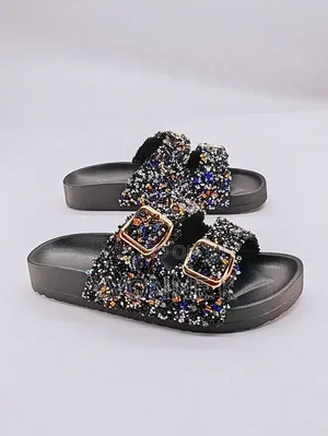 Glitter Double Strap Sandal