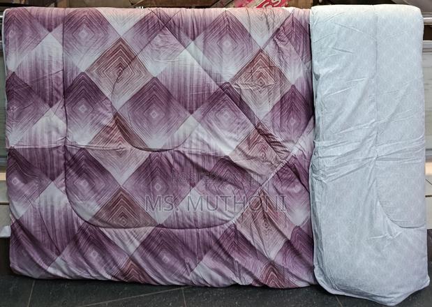 Purple Geometric Diamond Pattern Binded and Double Sided Duvet Set - main view