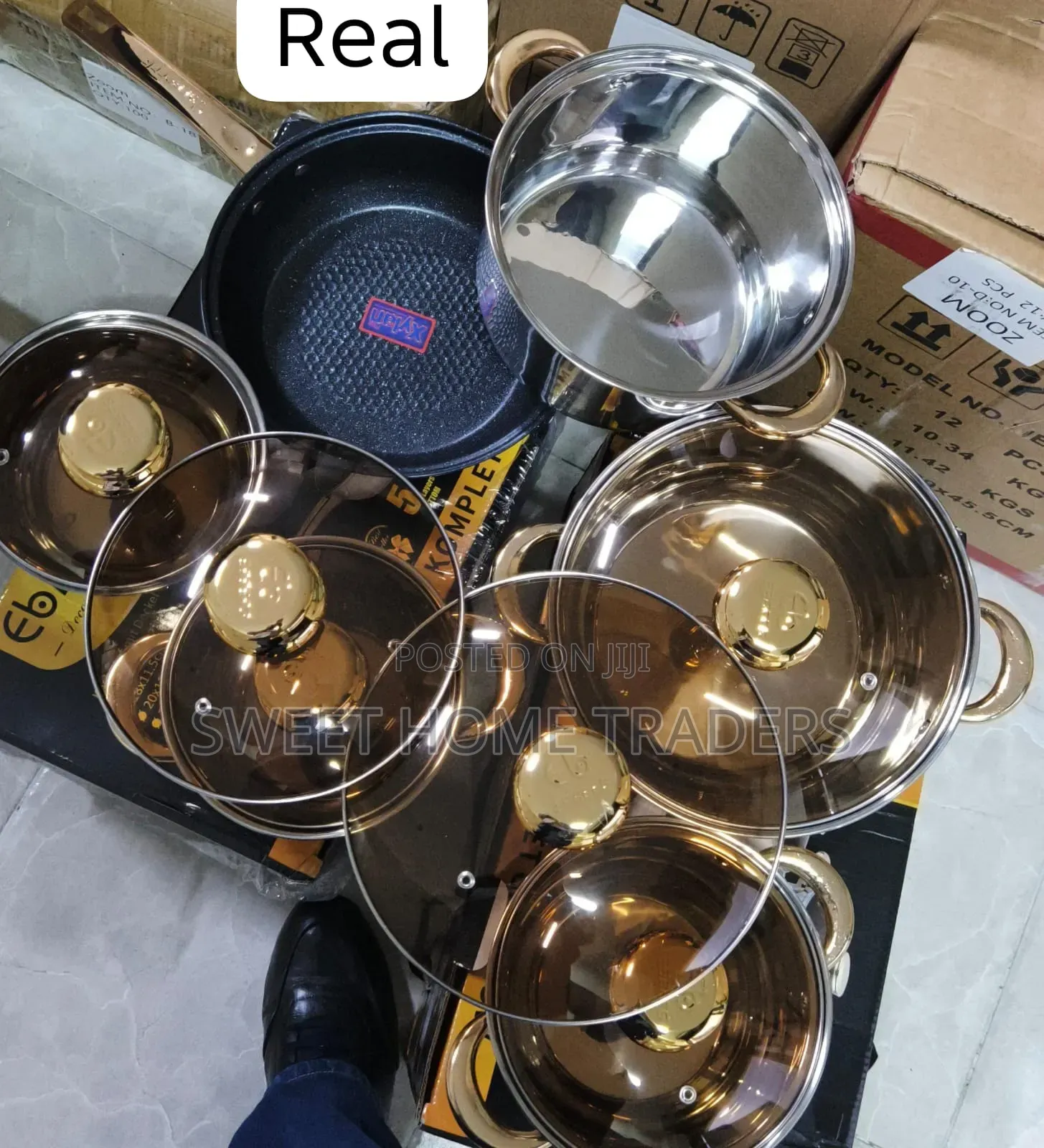 12pc Edebbefg Stainless Steel Cookware Set