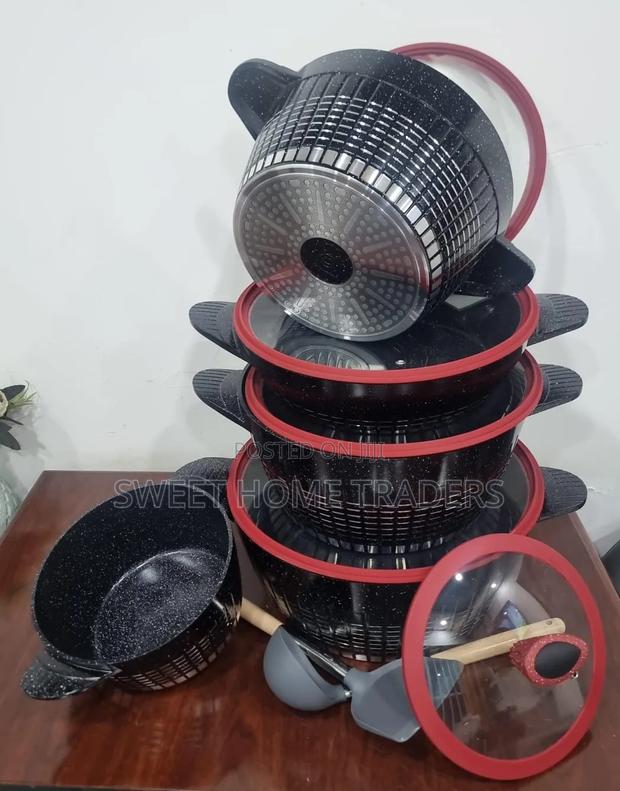 Heavy Duty 12pcs Granite Cookware Set