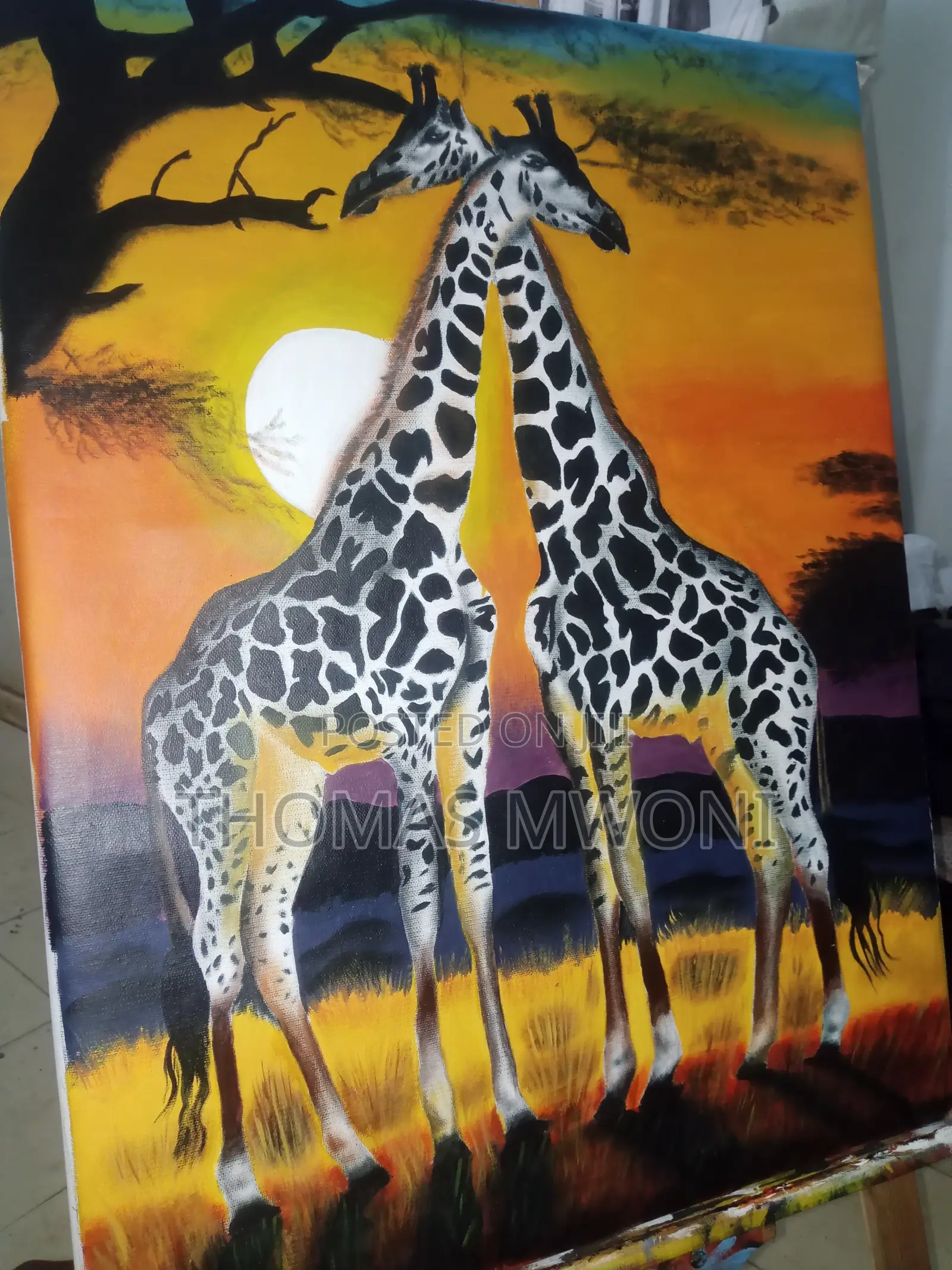 Giraffe Hand Painting