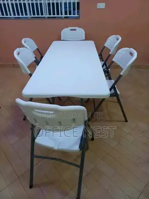 6 Seater Event Foldable Table With Foldable Chair Combined