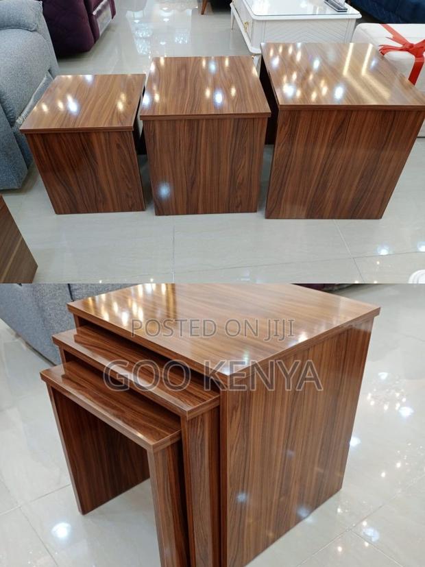 Coffee Table; High Quality Wooden 3 Piece Nesting Side Coffee Tables - thumbnail 2