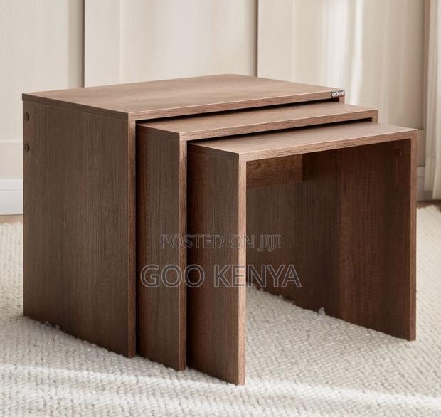 Coffee Table; High Quality Wooden 3 Piece Nesting Side Coffee Tables - thumbnail 5
