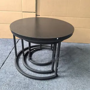 Nesting Table; Luxury Modern 3 Piece Glass Top Coffee Tables