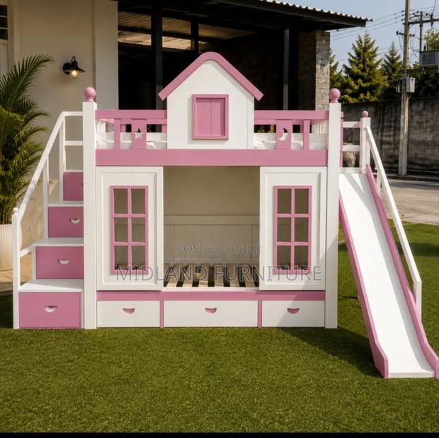 Children Double Decker Bed With Slide - thumbnail 2