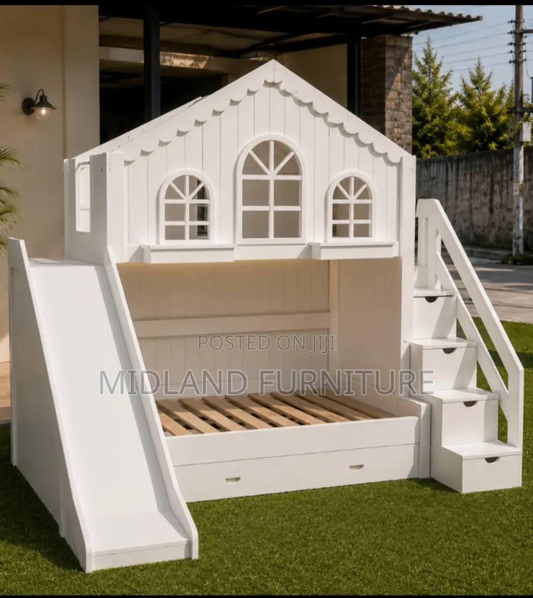 Children Double Decker Bed With Slide