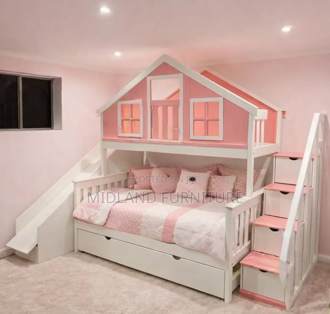 Children Double Decker Bed With Slide