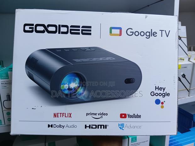 This Is a Goodee Gd500 Plus Smart Projector Featuring Google Tv