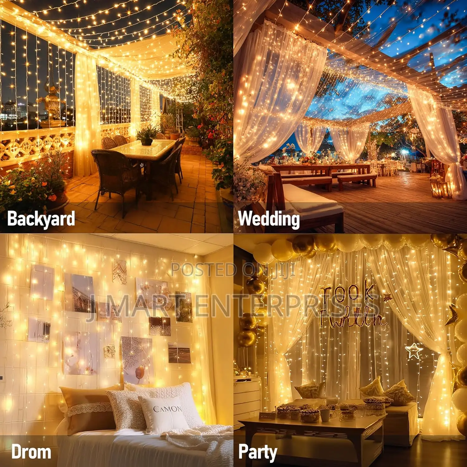 Dazzle Bright 300 Led Curtain Lights, Plug in Fairy Curtain Lights